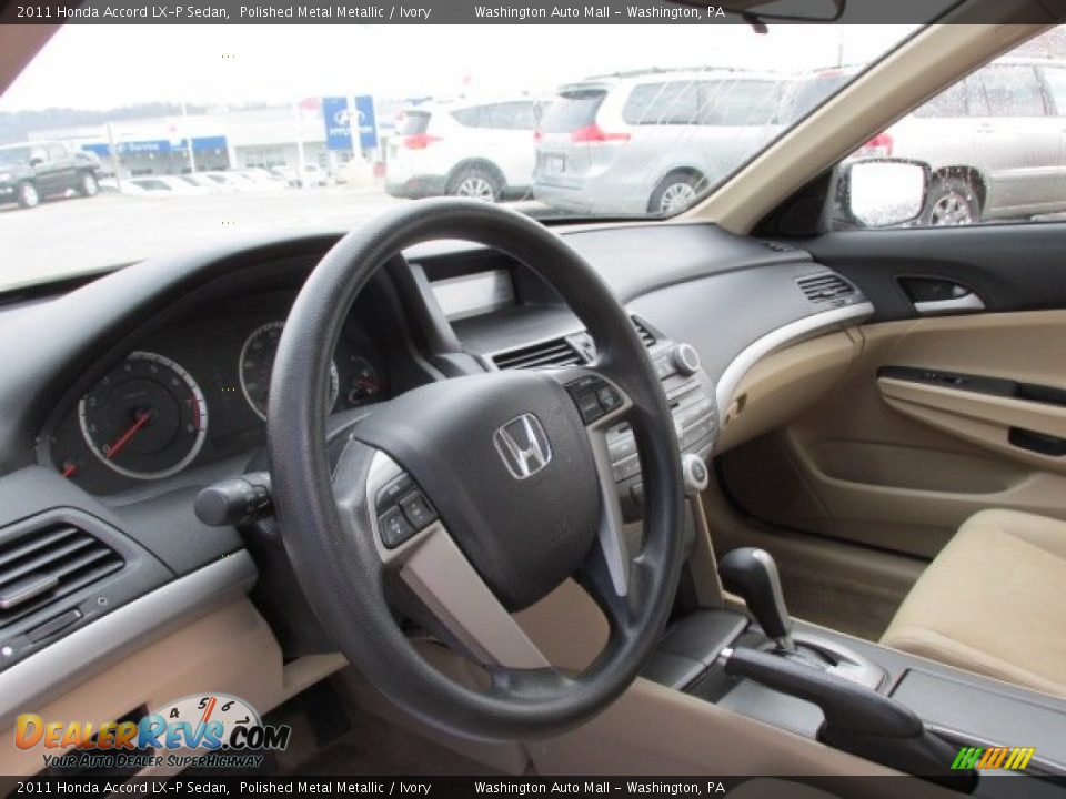 2011 Honda Accord LX-P Sedan Polished Metal Metallic / Ivory Photo #11