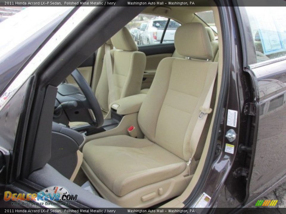 2011 Honda Accord LX-P Sedan Polished Metal Metallic / Ivory Photo #12