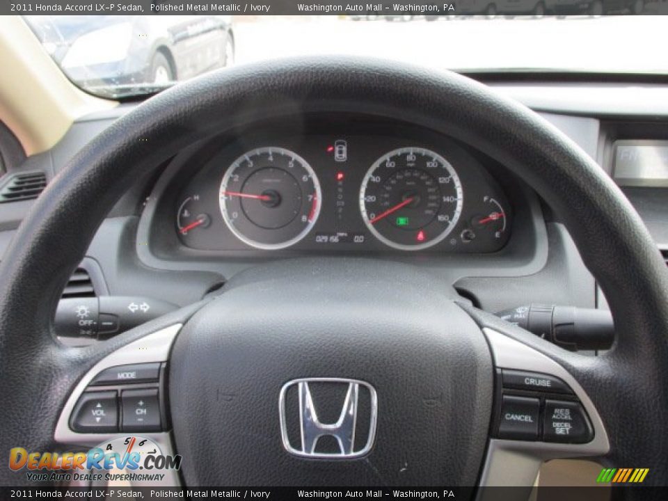 2011 Honda Accord LX-P Sedan Polished Metal Metallic / Ivory Photo #16