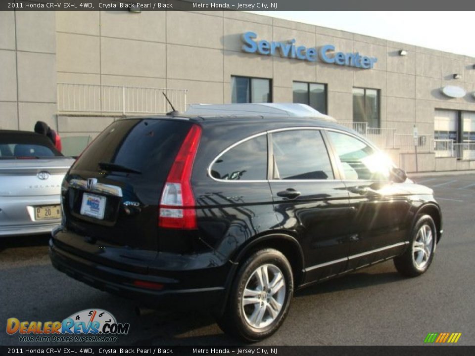 2011 Honda CR-V EX-L 4WD Crystal Black Pearl / Black Photo #4