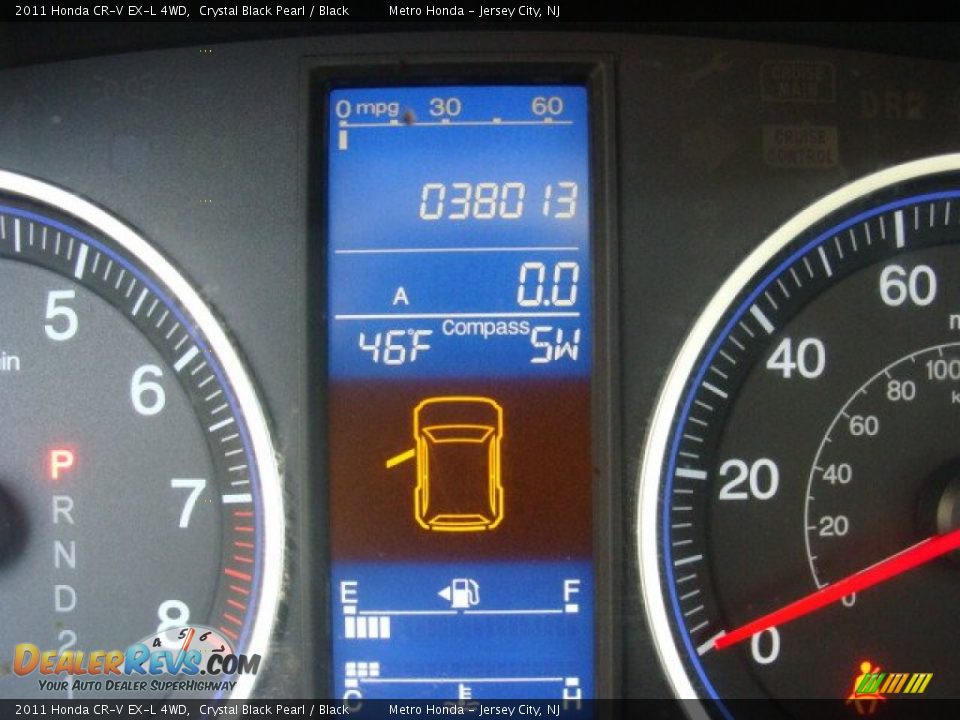 2011 Honda CR-V EX-L 4WD Crystal Black Pearl / Black Photo #11