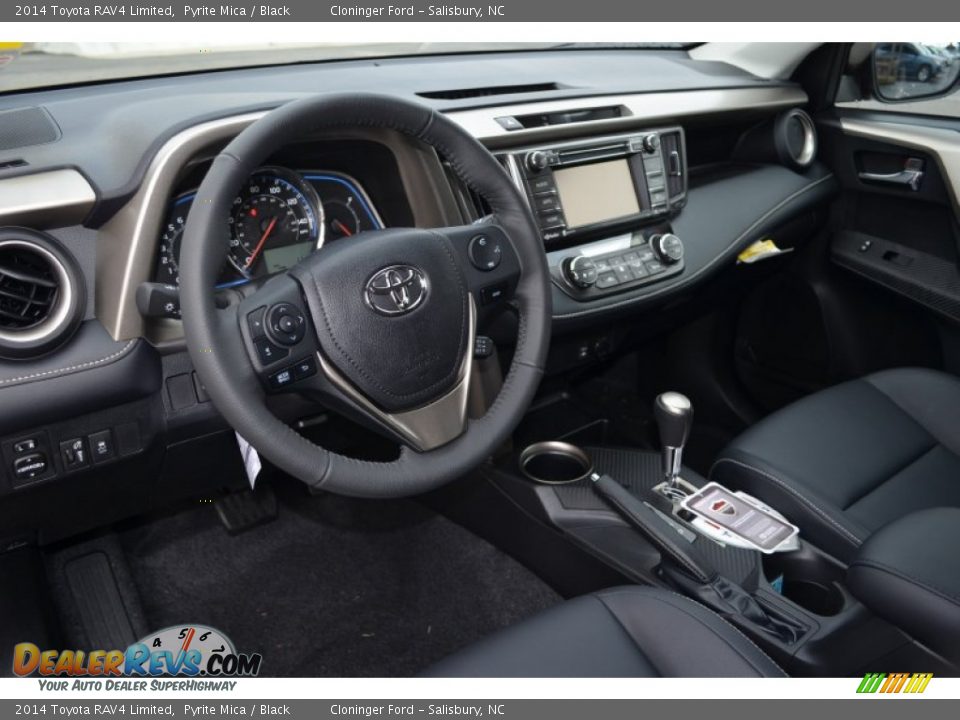 Black Interior - 2014 Toyota RAV4 Limited Photo #6