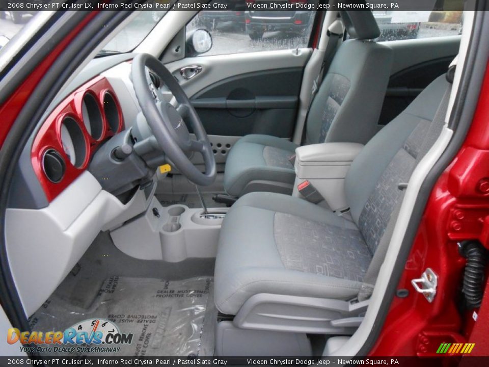 2008 Chrysler PT Cruiser LX Inferno Red Crystal Pearl / Pastel Slate Gray Photo #10