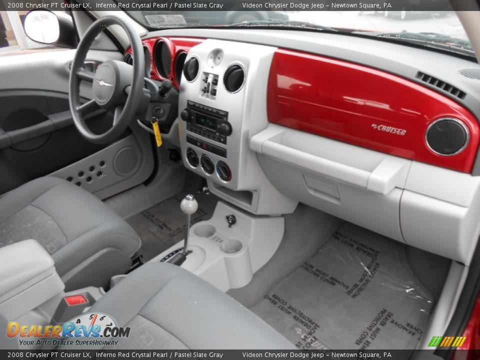 2008 Chrysler PT Cruiser LX Inferno Red Crystal Pearl / Pastel Slate Gray Photo #12