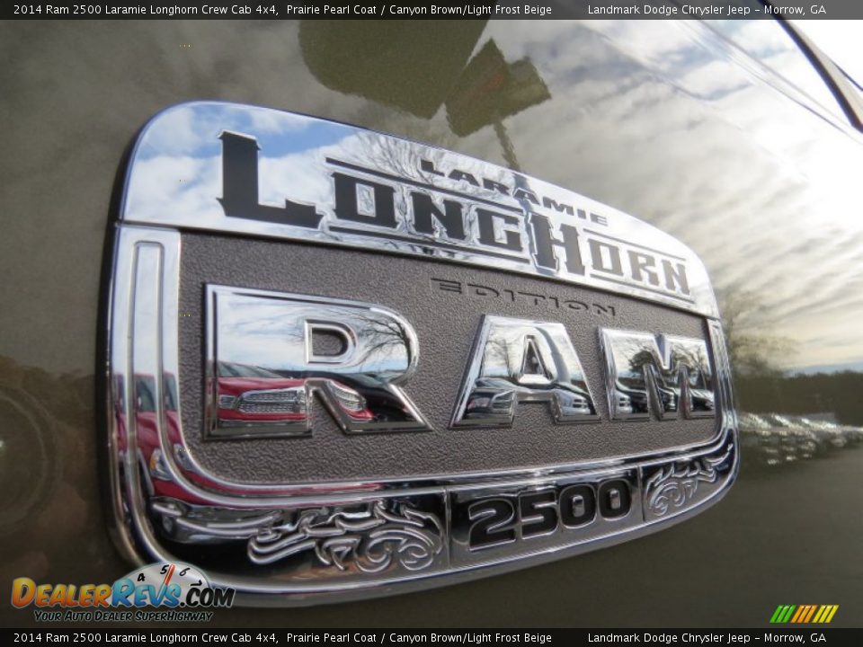 2014 Ram 2500 Laramie Longhorn Crew Cab 4x4 Prairie Pearl Coat / Canyon Brown/Light Frost Beige Photo #6
