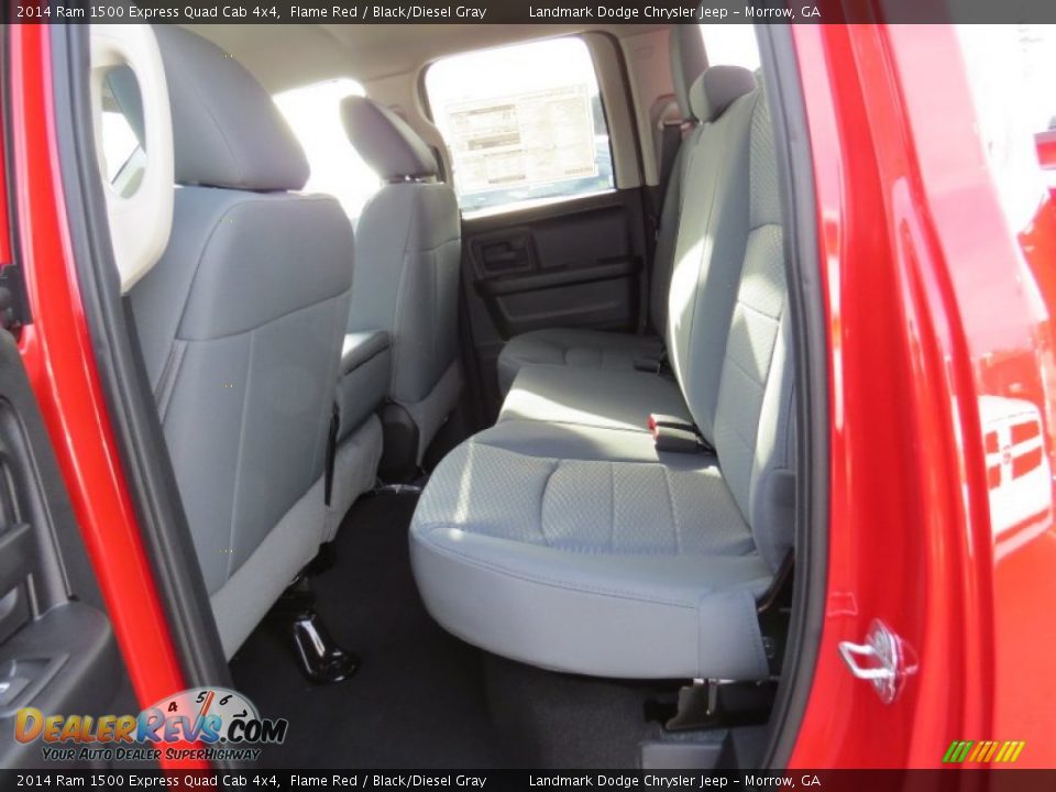 2014 Ram 1500 Express Quad Cab 4x4 Flame Red / Black/Diesel Gray Photo #8