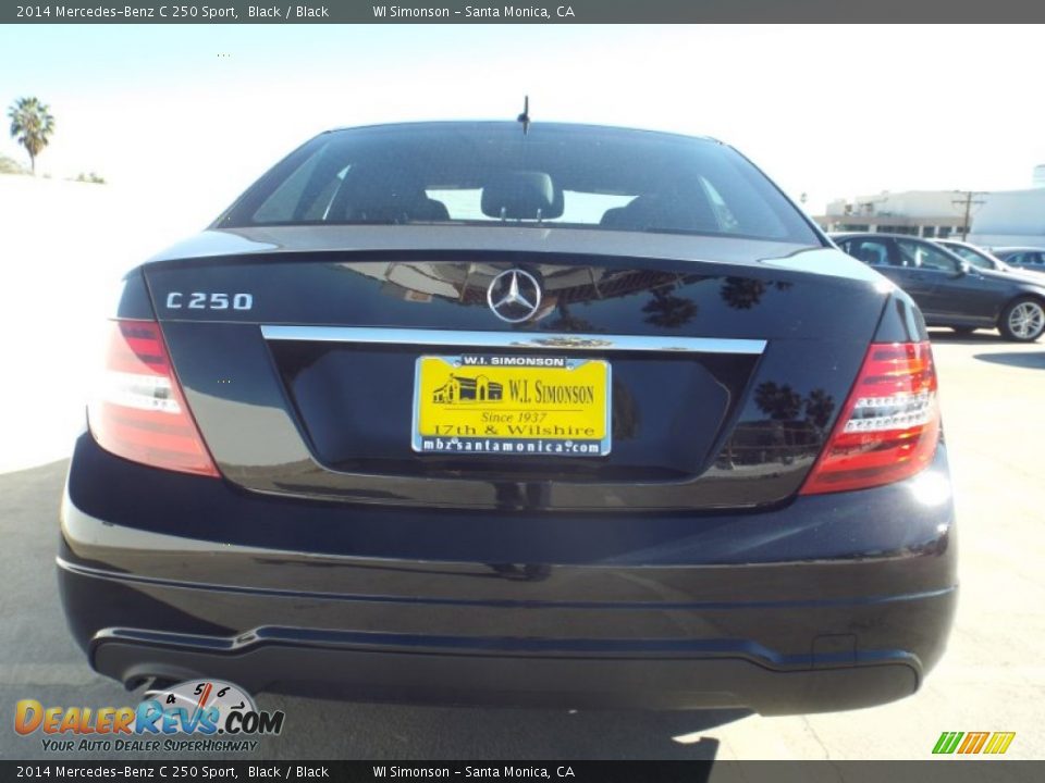 2014 Mercedes-Benz C 250 Sport Black / Black Photo #5