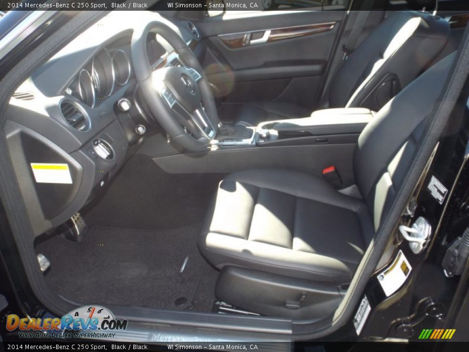 2014 Mercedes-Benz C 250 Sport Black / Black Photo #7