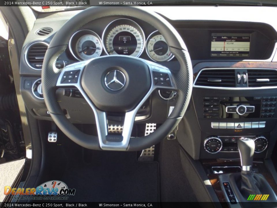 2014 Mercedes-Benz C 250 Sport Black / Black Photo #9