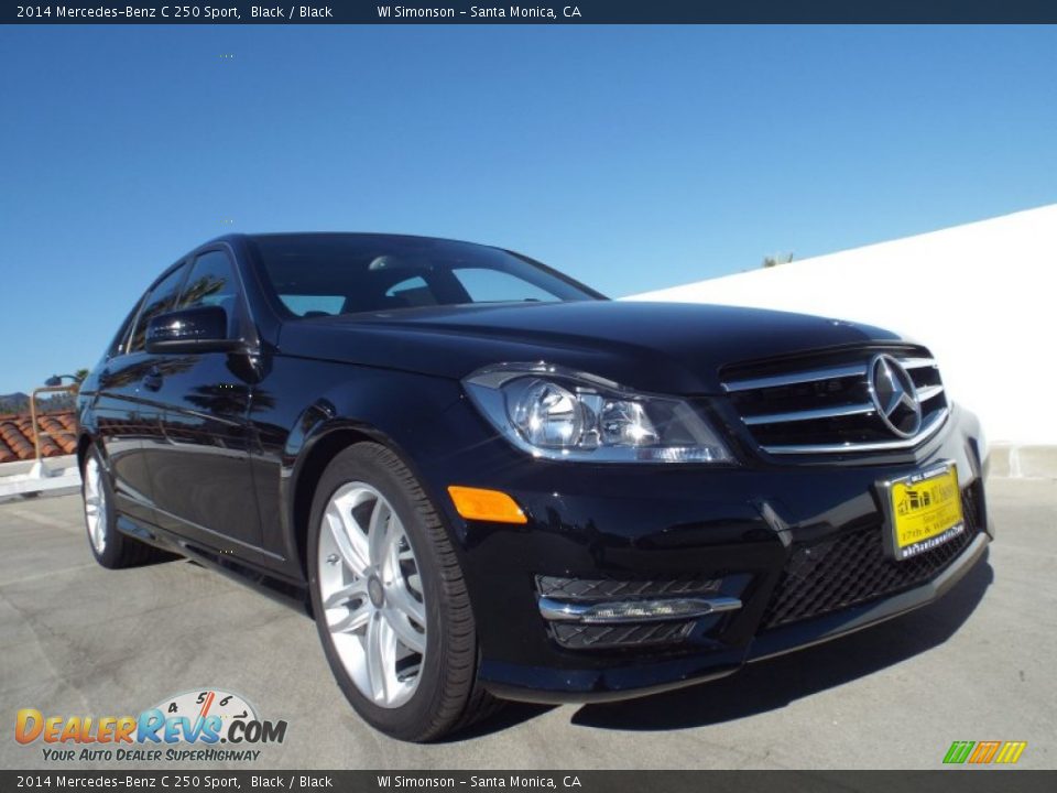 2014 Mercedes-Benz C 250 Sport Black / Black Photo #11