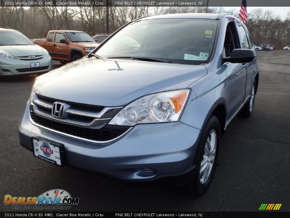 2011 Honda CR-V EX 4WD Glacier Blue Metallic / Gray Photo #1