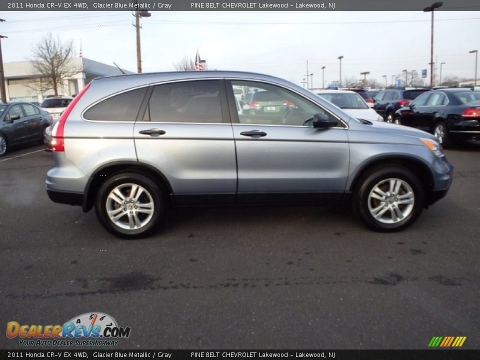 2011 Honda CR-V EX 4WD Glacier Blue Metallic / Gray Photo #4