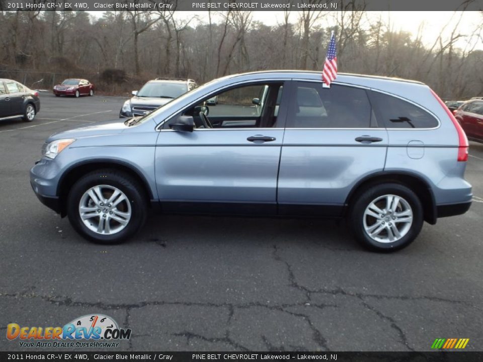 2011 Honda CR-V EX 4WD Glacier Blue Metallic / Gray Photo #6