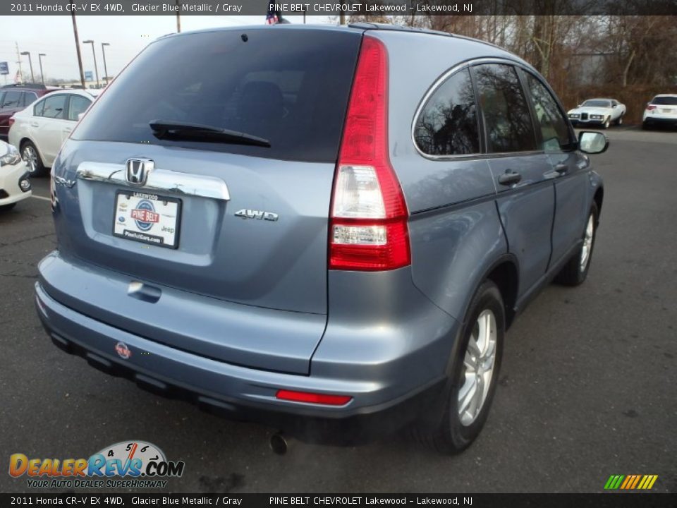 2011 Honda CR-V EX 4WD Glacier Blue Metallic / Gray Photo #7