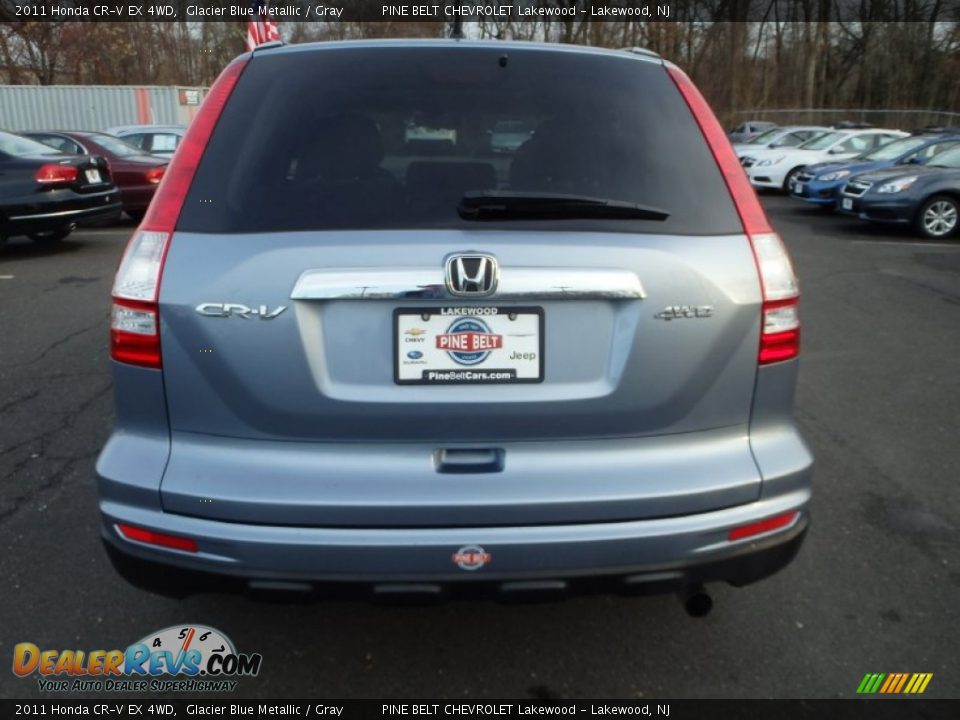 2011 Honda CR-V EX 4WD Glacier Blue Metallic / Gray Photo #8
