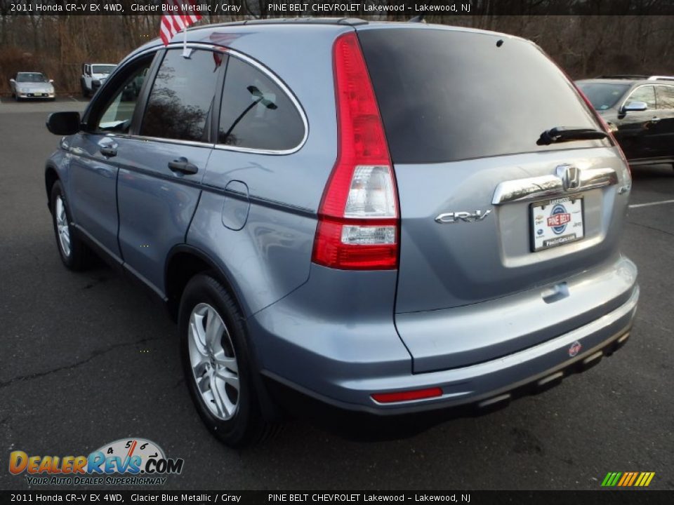2011 Honda CR-V EX 4WD Glacier Blue Metallic / Gray Photo #9