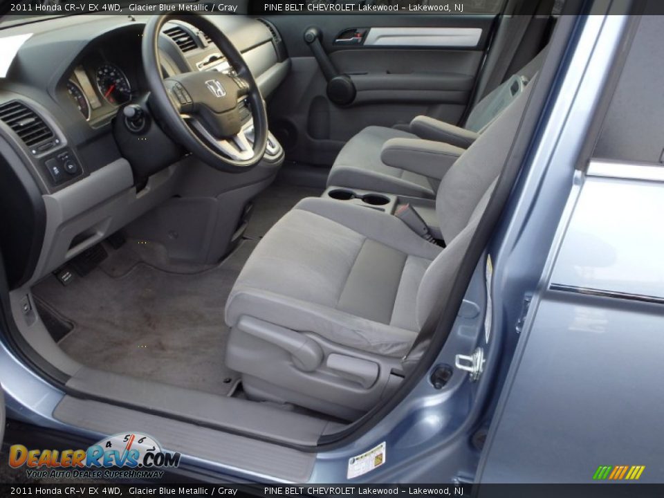 2011 Honda CR-V EX 4WD Glacier Blue Metallic / Gray Photo #10