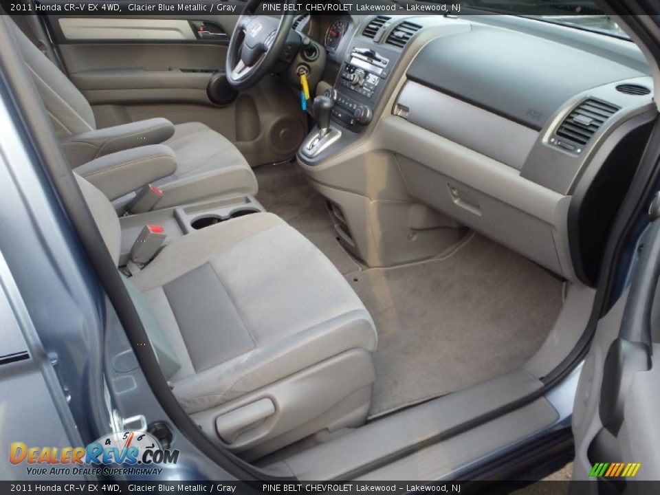2011 Honda CR-V EX 4WD Glacier Blue Metallic / Gray Photo #11