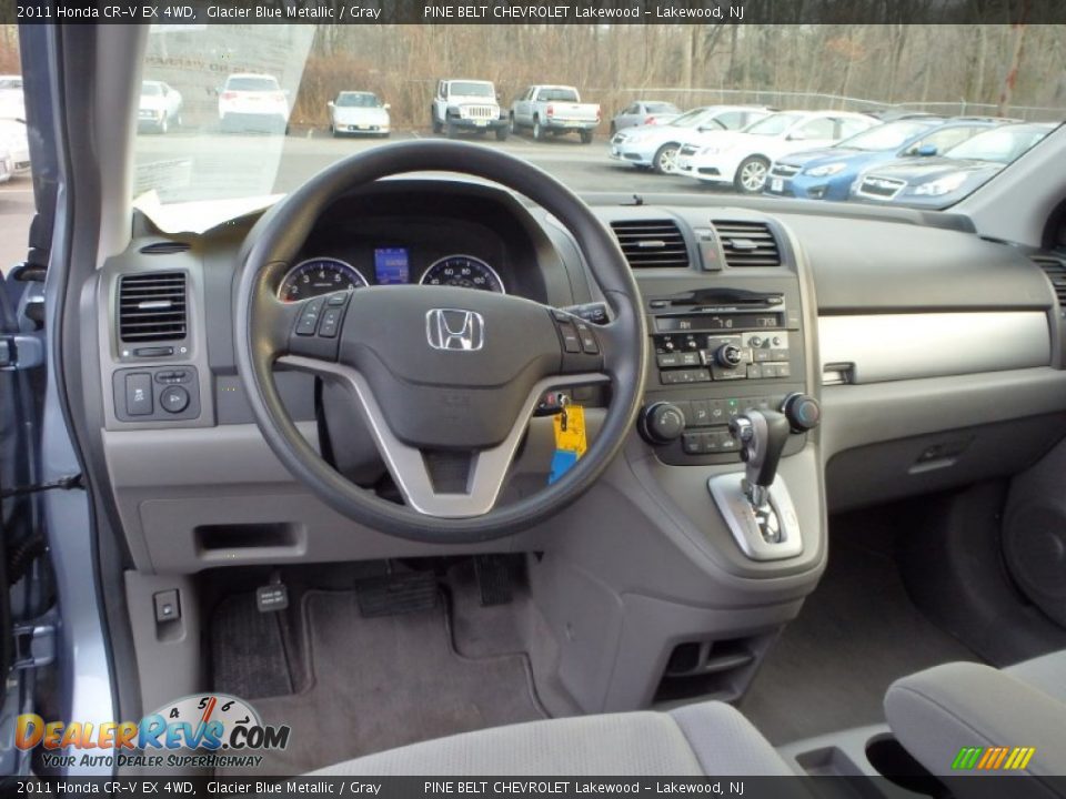 2011 Honda CR-V EX 4WD Glacier Blue Metallic / Gray Photo #16