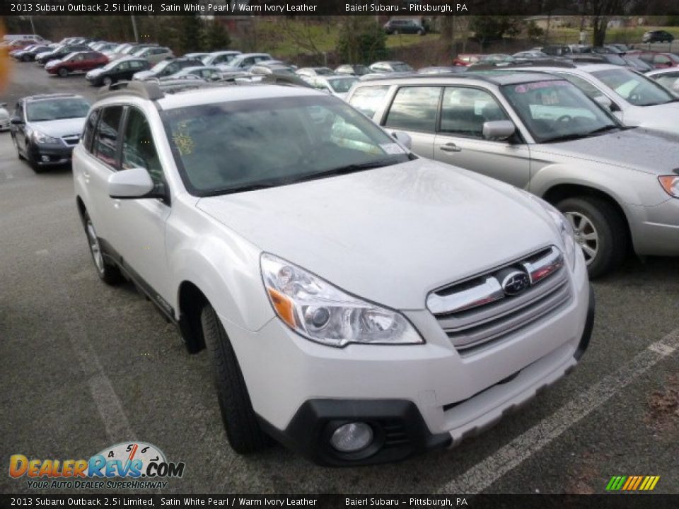 2013 Subaru Outback 2.5i Limited Satin White Pearl / Warm Ivory Leather Photo #1