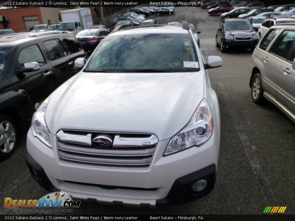 2013 Subaru Outback 2.5i Limited Satin White Pearl / Warm Ivory Leather Photo #2