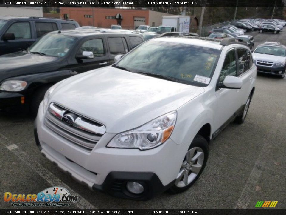 2013 Subaru Outback 2.5i Limited Satin White Pearl / Warm Ivory Leather Photo #3