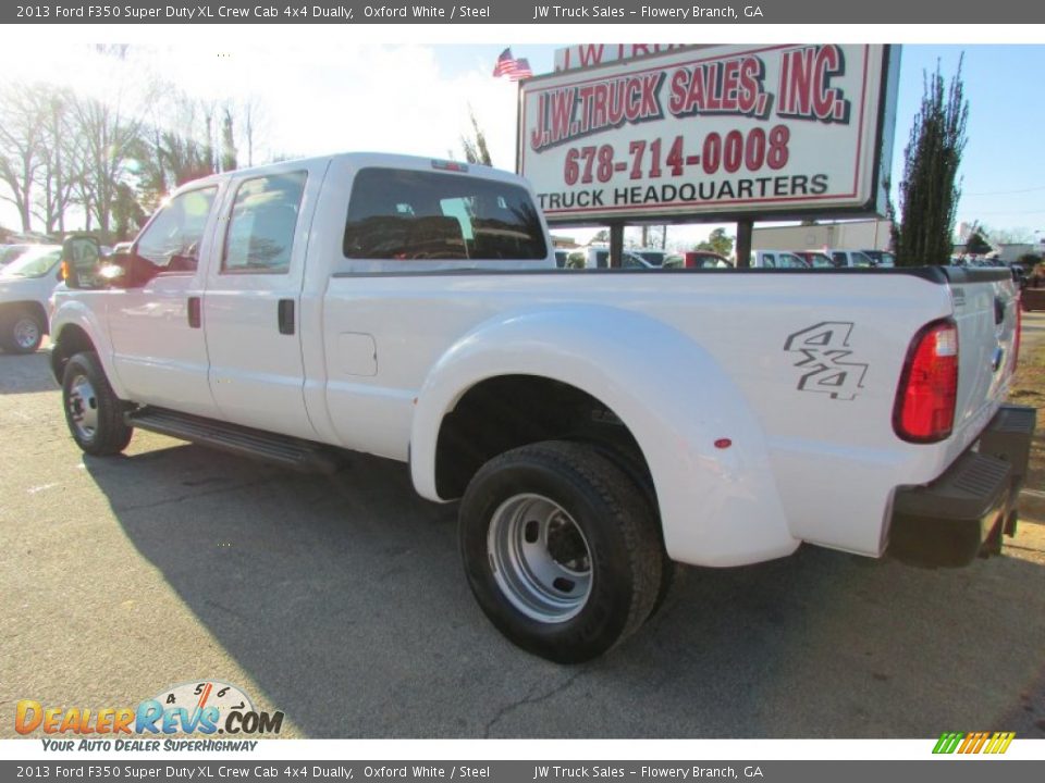 2013 Ford F350 Super Duty XL Crew Cab 4x4 Dually Oxford White / Steel Photo #5