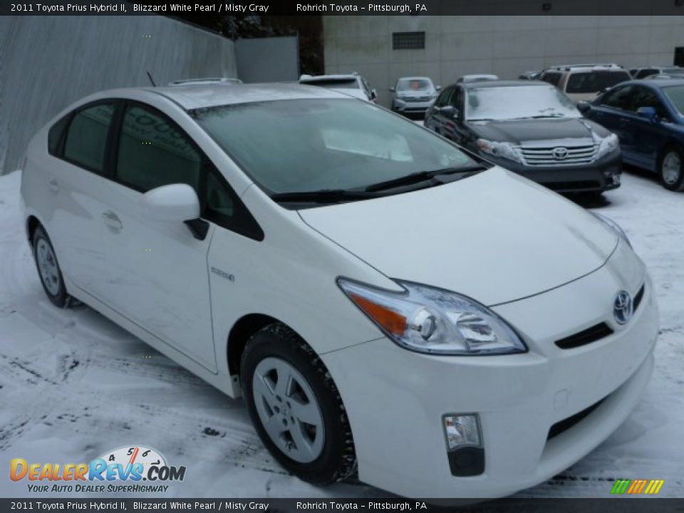 2011 Toyota Prius Hybrid II Blizzard White Pearl / Misty Gray Photo #1