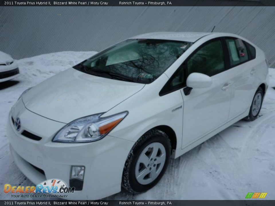2011 Toyota Prius Hybrid II Blizzard White Pearl / Misty Gray Photo #3