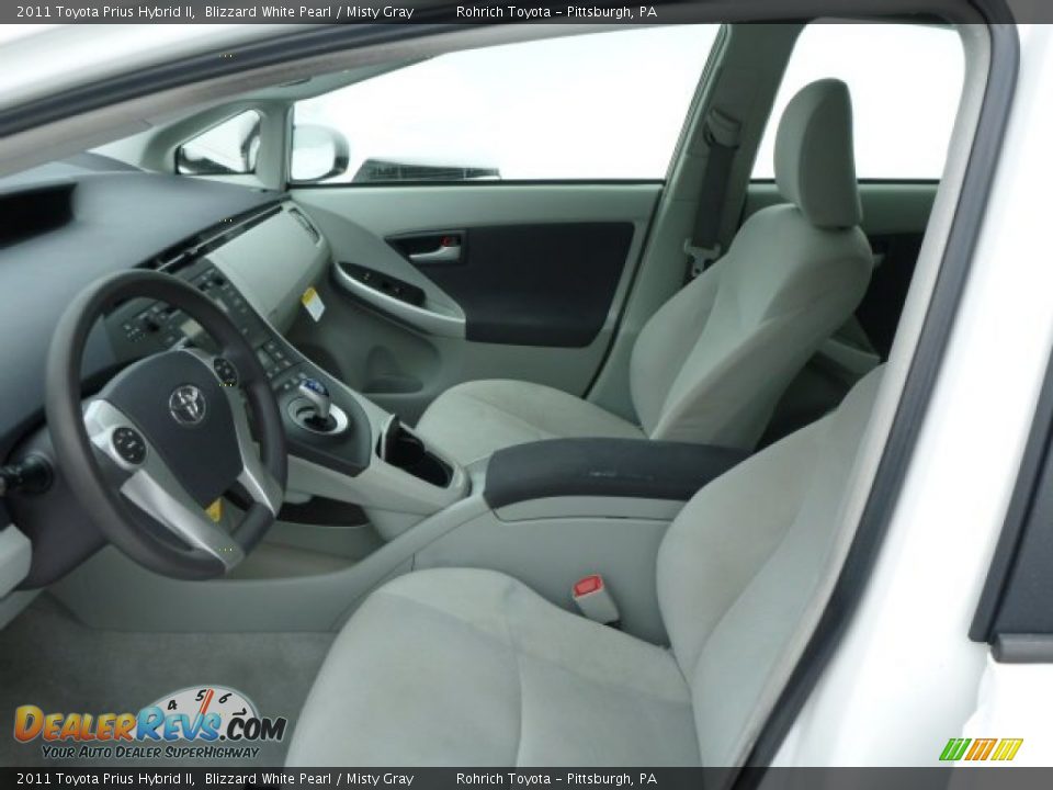 2011 Toyota Prius Hybrid II Blizzard White Pearl / Misty Gray Photo #4