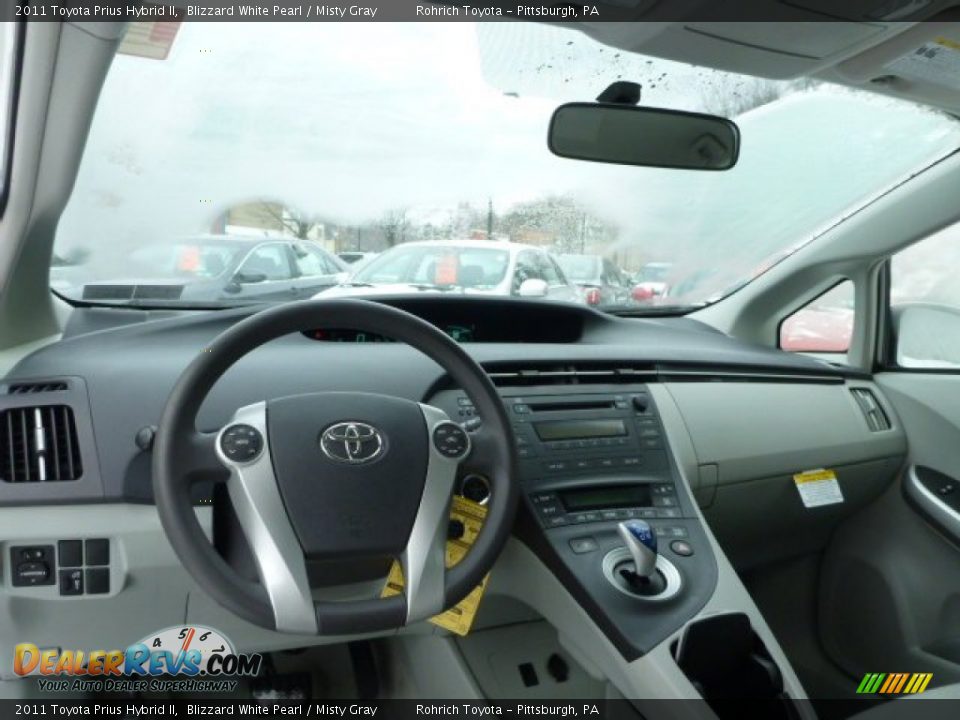 2011 Toyota Prius Hybrid II Blizzard White Pearl / Misty Gray Photo #6