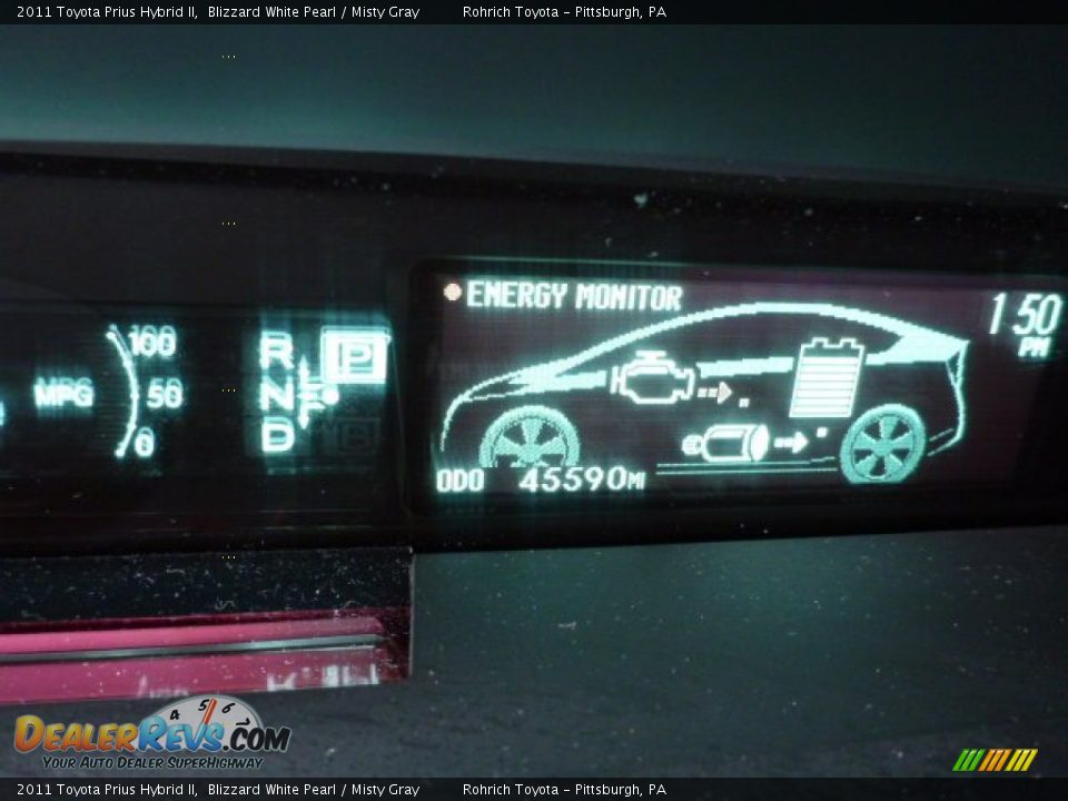 2011 Toyota Prius Hybrid II Blizzard White Pearl / Misty Gray Photo #9