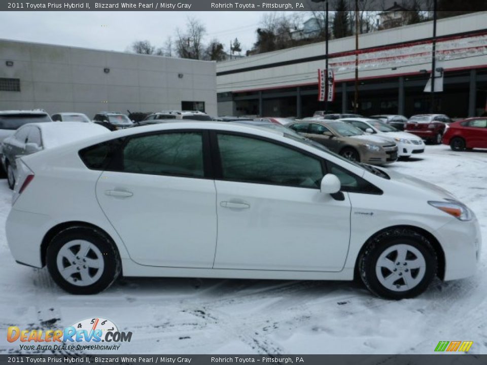 2011 Toyota Prius Hybrid II Blizzard White Pearl / Misty Gray Photo #10