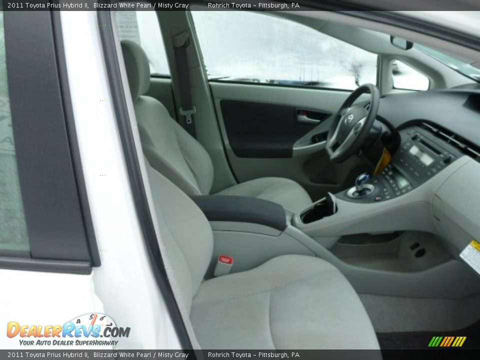 2011 Toyota Prius Hybrid II Blizzard White Pearl / Misty Gray Photo #12