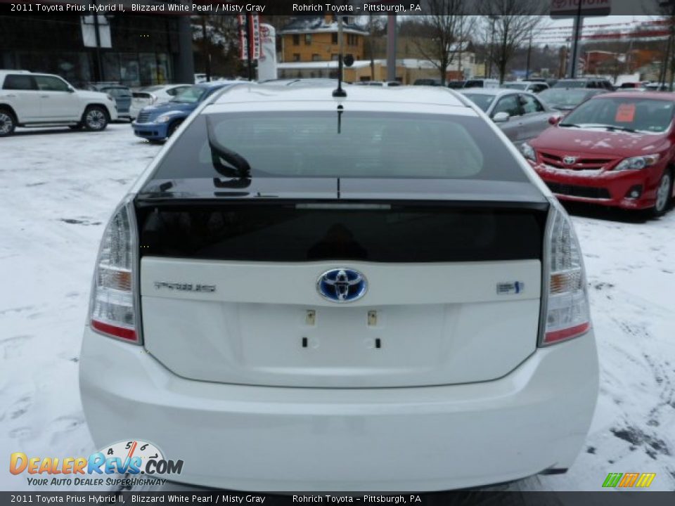 2011 Toyota Prius Hybrid II Blizzard White Pearl / Misty Gray Photo #15