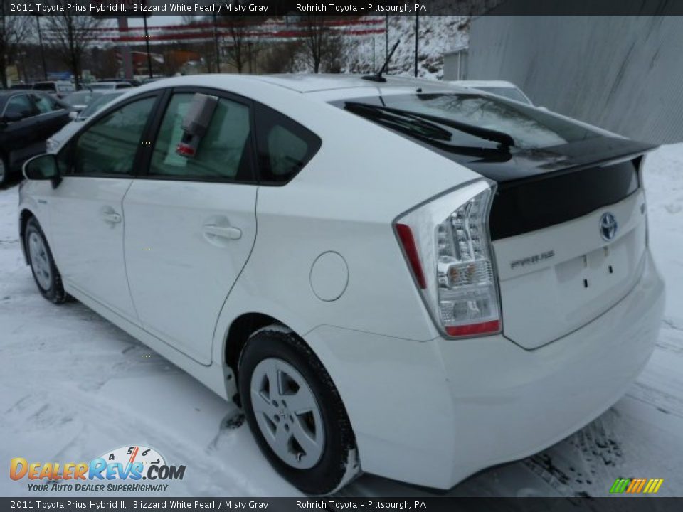 2011 Toyota Prius Hybrid II Blizzard White Pearl / Misty Gray Photo #17