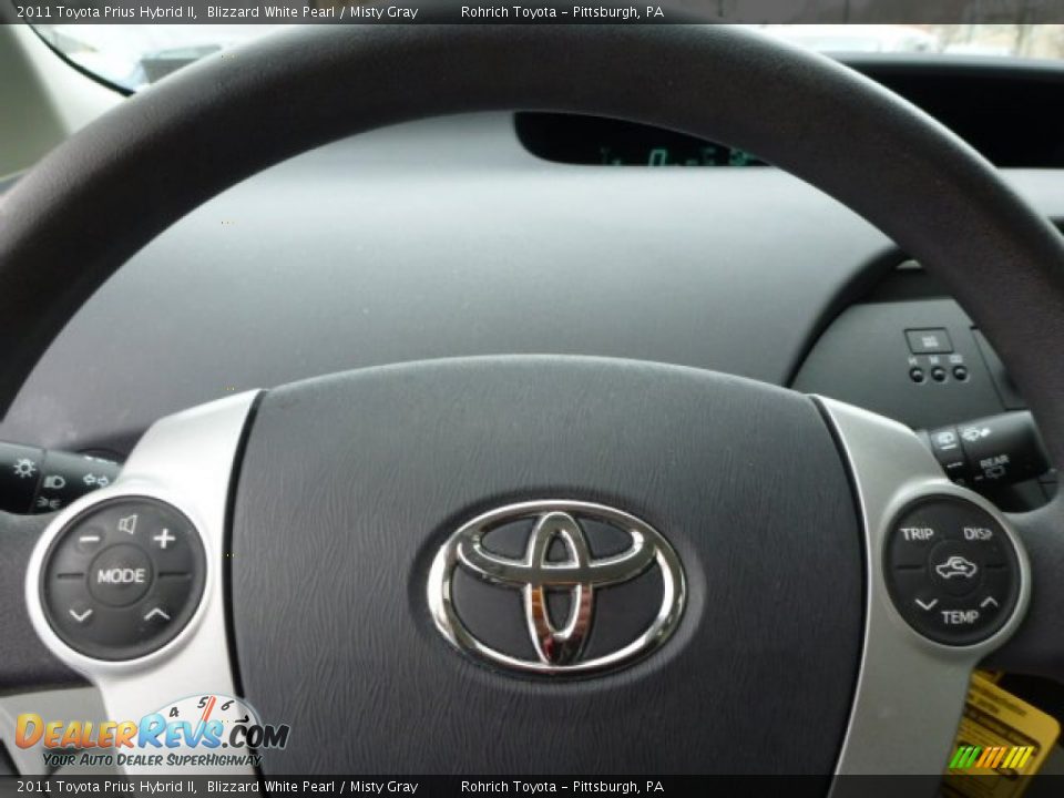 2011 Toyota Prius Hybrid II Blizzard White Pearl / Misty Gray Photo #20