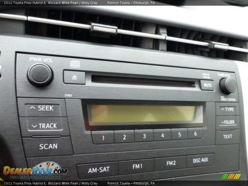 2011 Toyota Prius Hybrid II Blizzard White Pearl / Misty Gray Photo #23