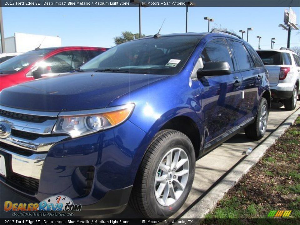 2013 Ford Edge SE Deep Impact Blue Metallic / Medium Light Stone Photo #1