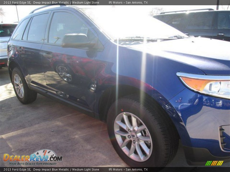 2013 Ford Edge SE Deep Impact Blue Metallic / Medium Light Stone Photo #3