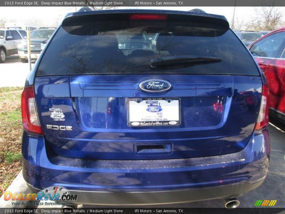 2013 Ford Edge SE Deep Impact Blue Metallic / Medium Light Stone Photo #4