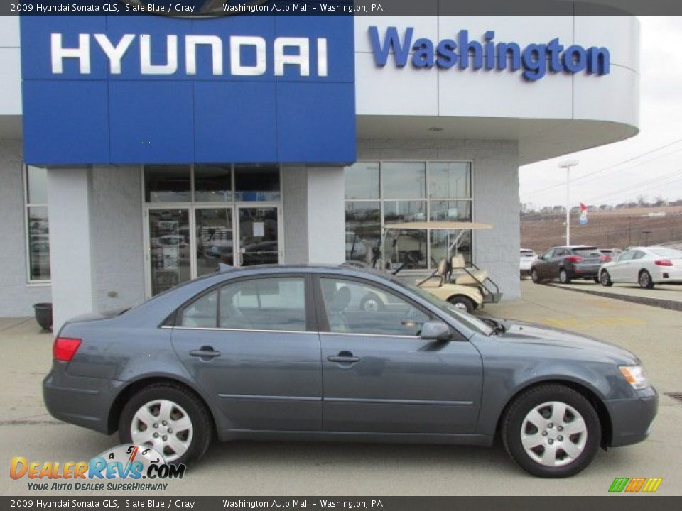 2009 Hyundai Sonata GLS Slate Blue / Gray Photo #2