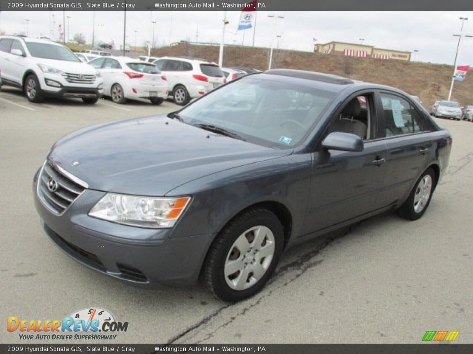 2009 Hyundai Sonata GLS Slate Blue / Gray Photo #6