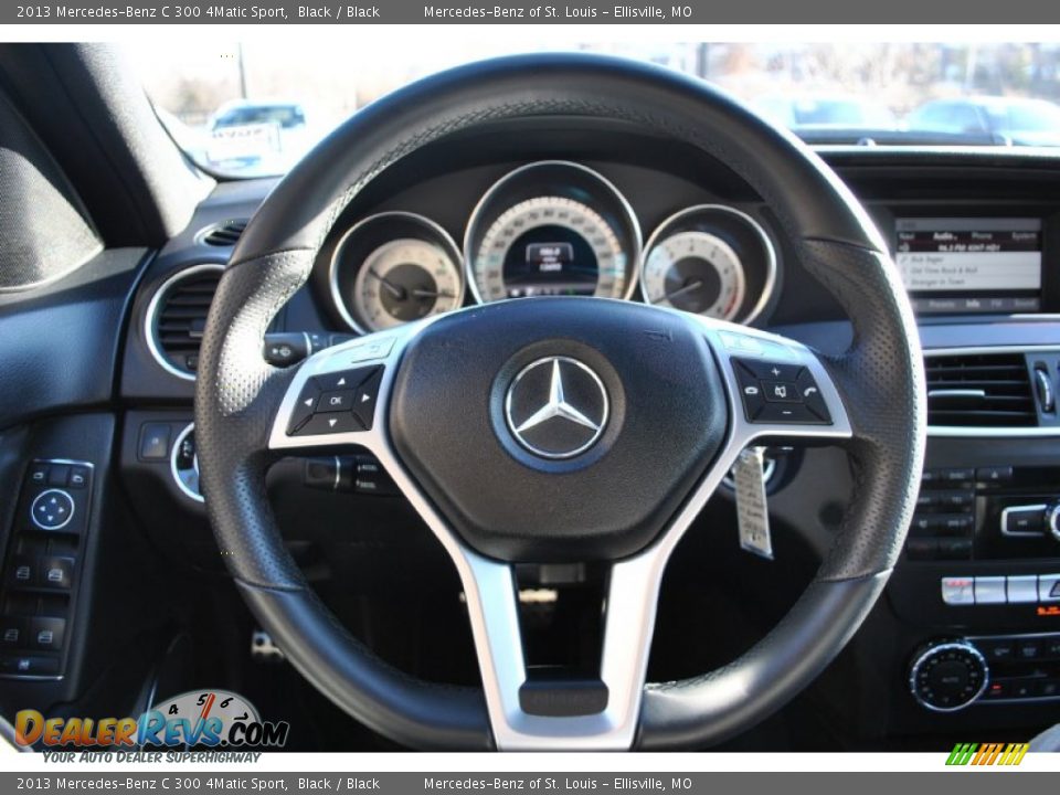 2013 Mercedes-Benz C 300 4Matic Sport Black / Black Photo #15