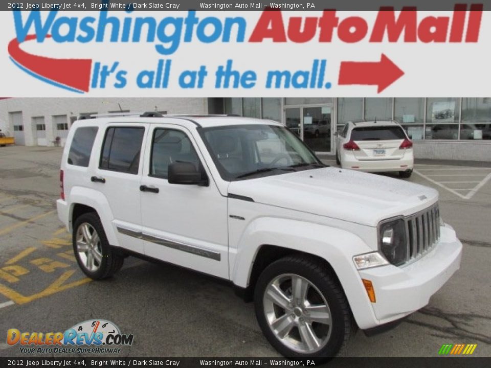 2012 Jeep Liberty Jet 4x4 Bright White / Dark Slate Gray Photo #1