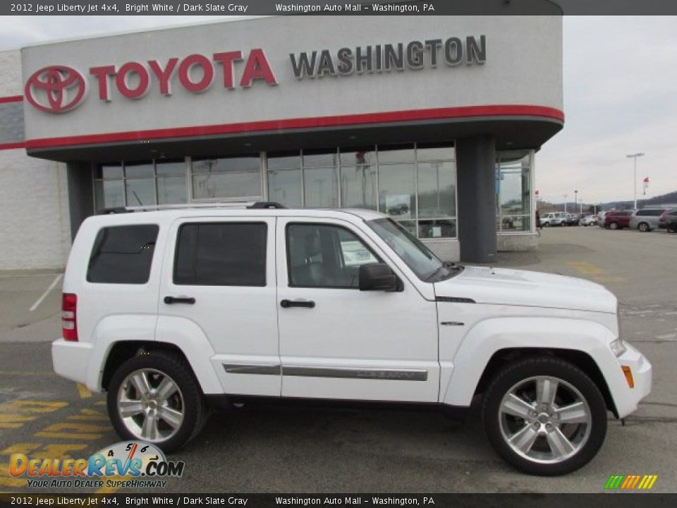 2012 Jeep Liberty Jet 4x4 Bright White / Dark Slate Gray Photo #2