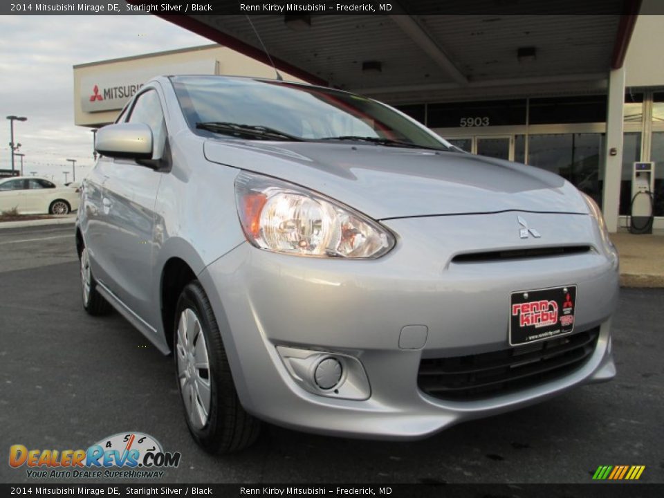 2014 Mitsubishi Mirage DE Starlight Silver / Black Photo #1