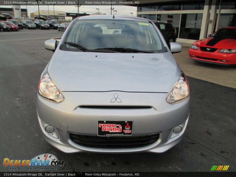 2014 Mitsubishi Mirage DE Starlight Silver / Black Photo #2