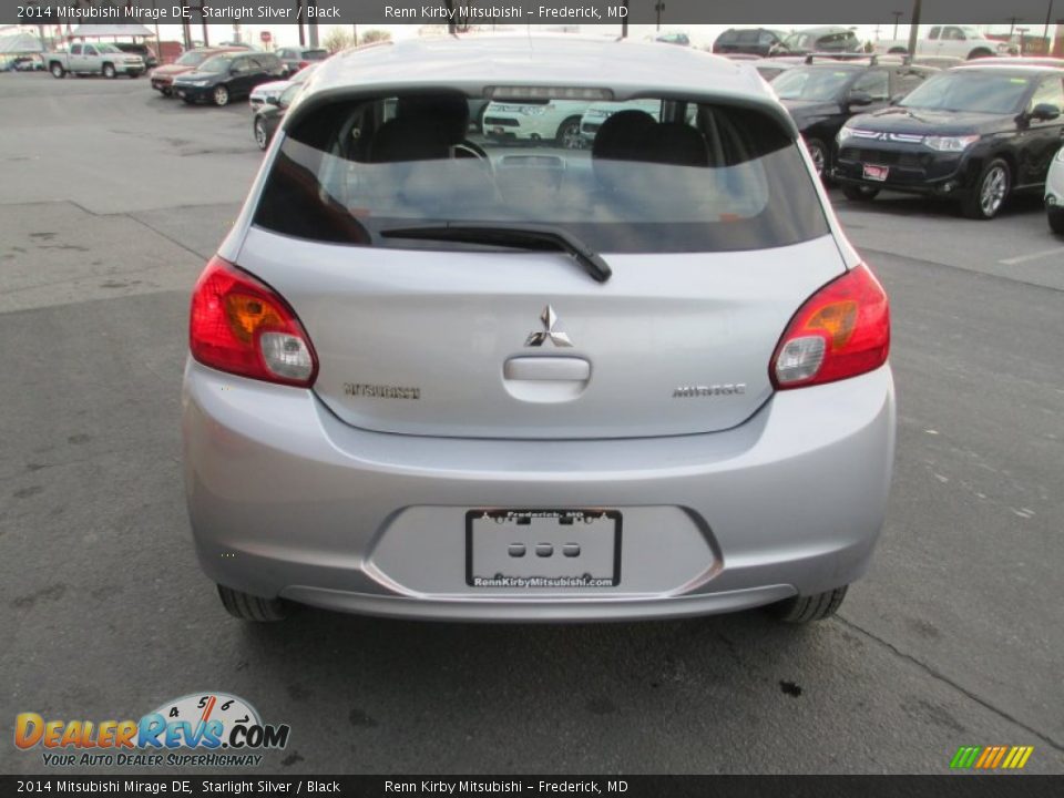 2014 Mitsubishi Mirage DE Starlight Silver / Black Photo #6