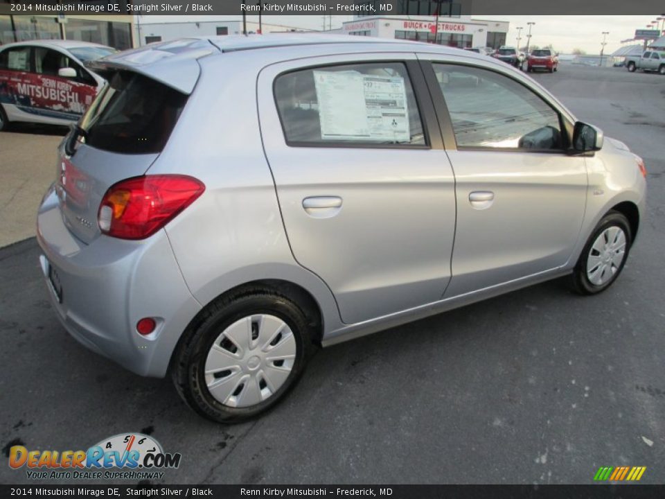 2014 Mitsubishi Mirage DE Starlight Silver / Black Photo #7